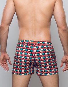 S50 Print Swim Shorts - Retro Red