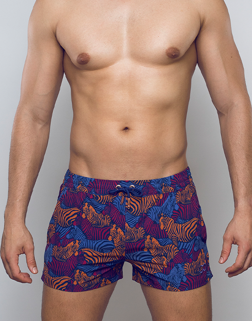 Printed Bronte Shorts - Stallion Navy