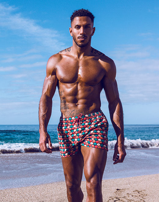 Printed Bronte Shorts - Retro Red