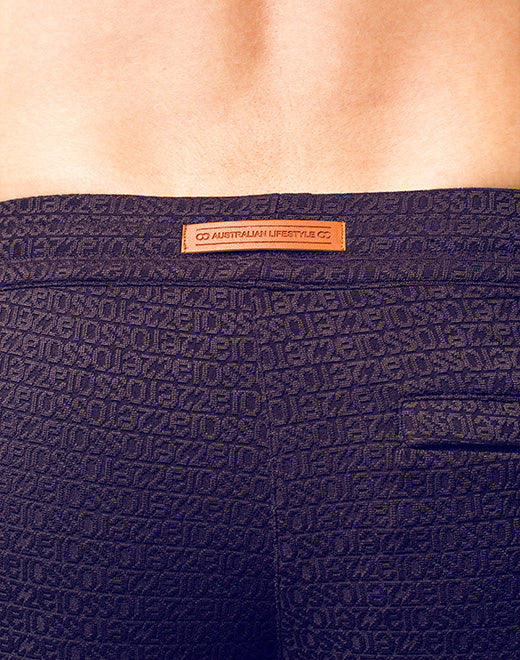 S90 Textured Manly Shorts - Signet Black