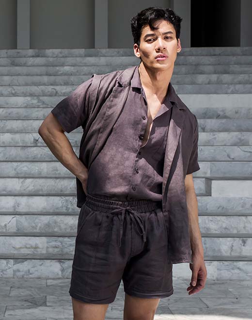 Breezy 6” Classic Linen Shorts - Dark Gray