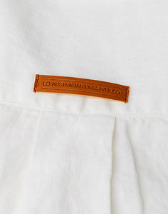 Cropped Linen Shirt - White