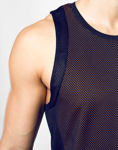 Swish Mesh Singlet - Neon Orange