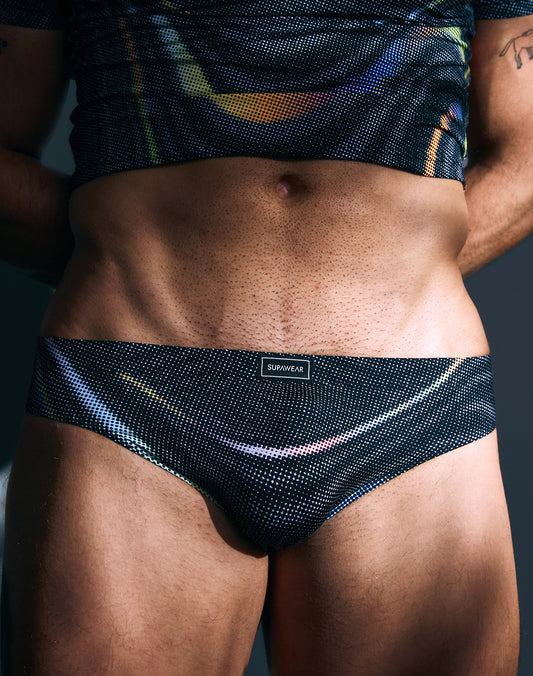 Printed Pride Brief Underwear - Black
