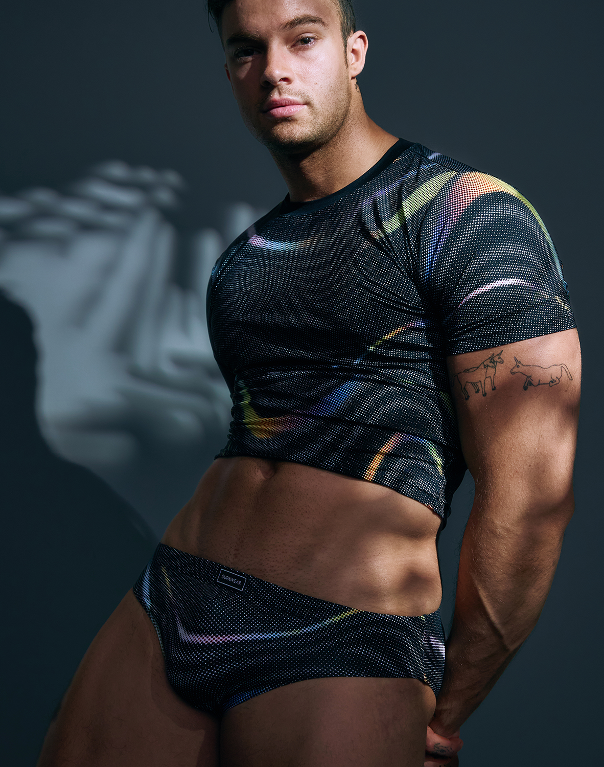 Printed Pride Brief Underwear - Black