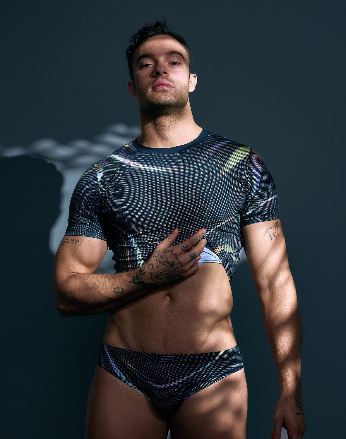 Printed Pride Crop T-Shirt - Black
