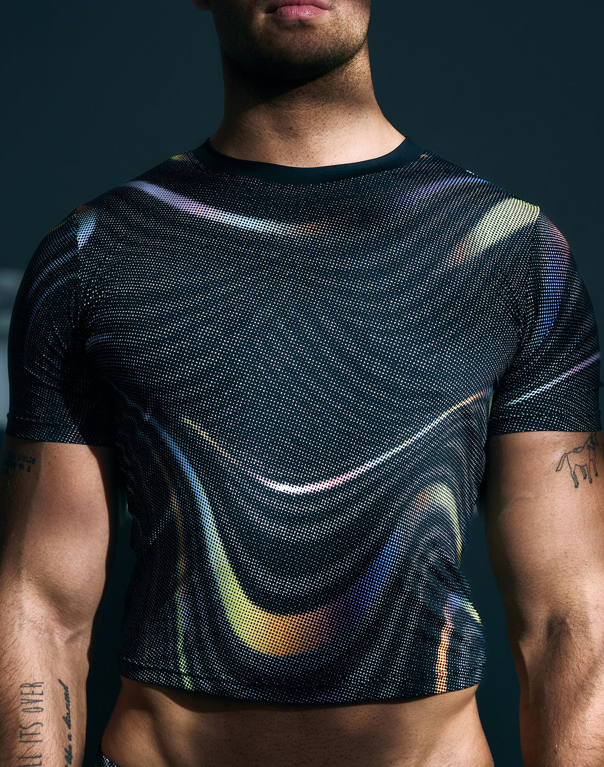 Printed Pride Crop T-Shirt - Black