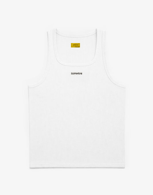 Semi-Squared Singlet - White