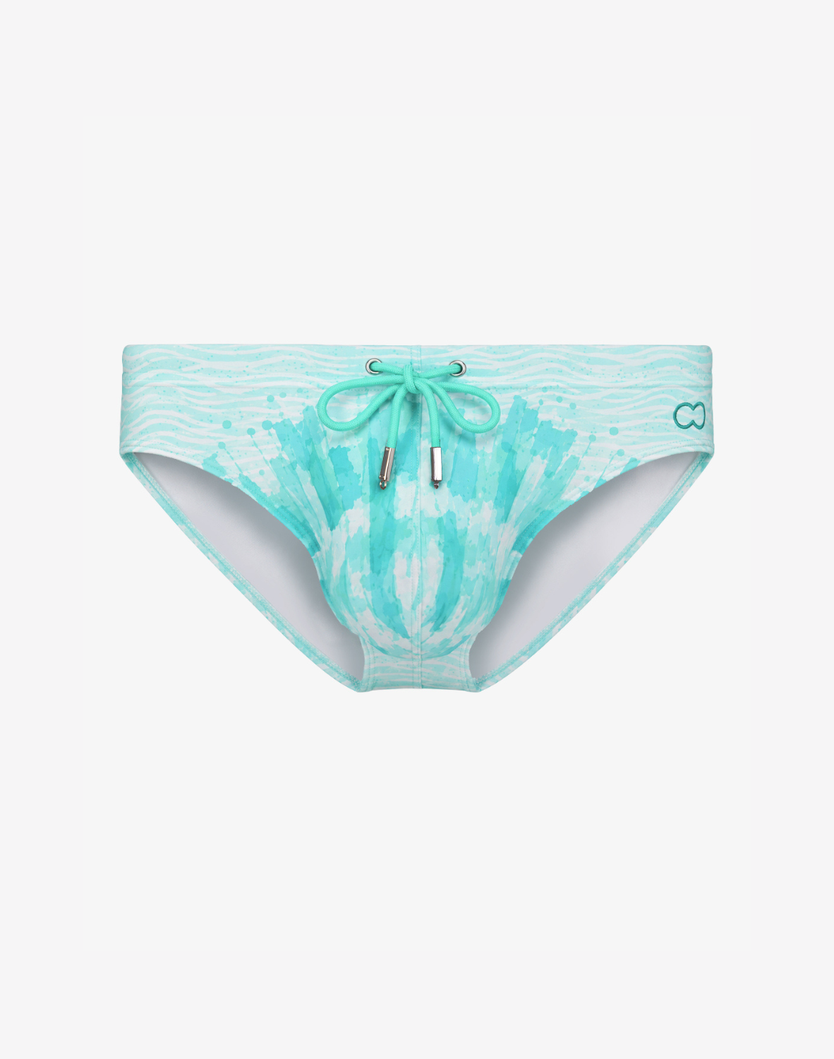 V10 Print Swim Brief - Shellscape Mint