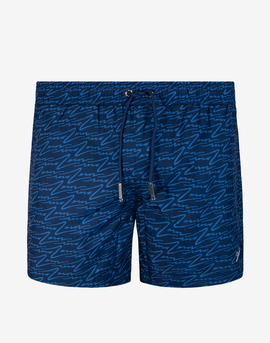 Printed Bronte Shorts - Signature Navy