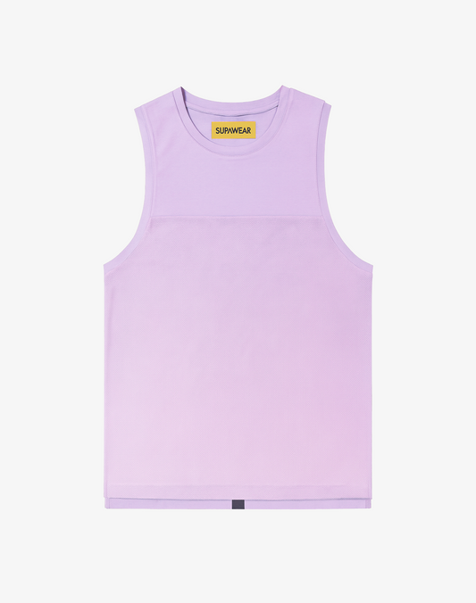 Solid & Mesh Tanktop Purple Heather