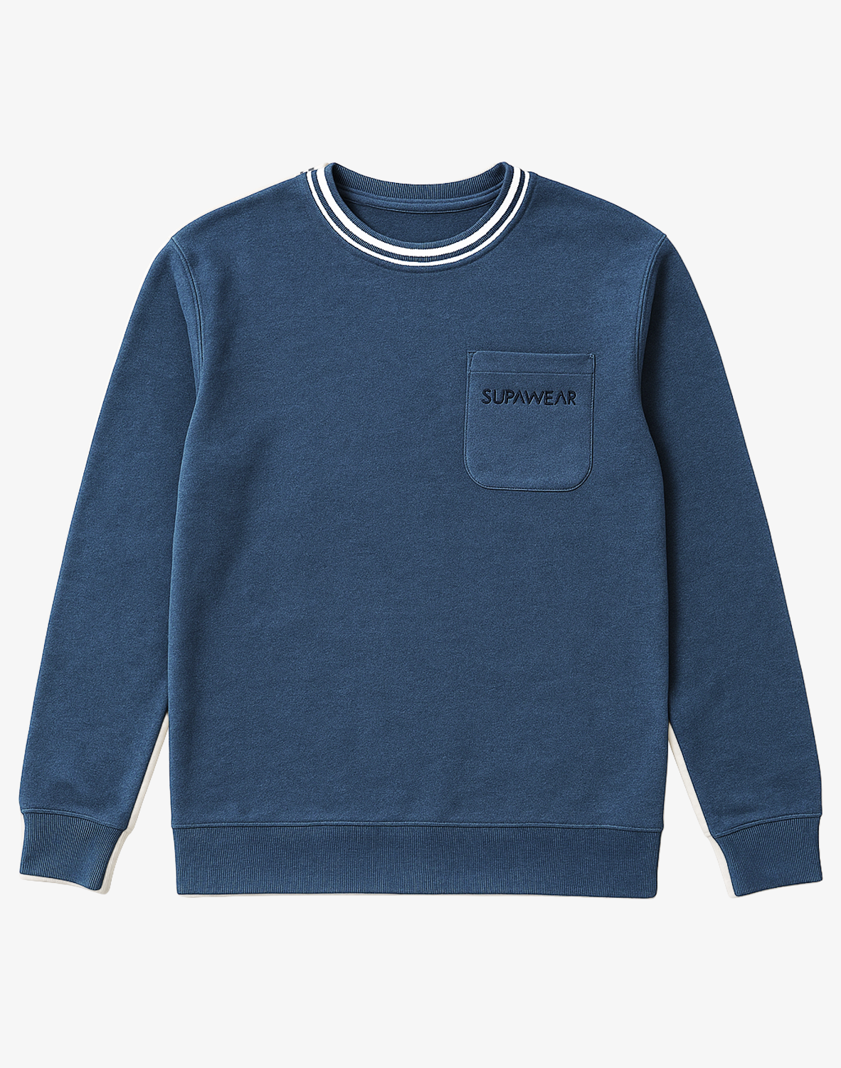 Terry Towelling Sweater - Navy