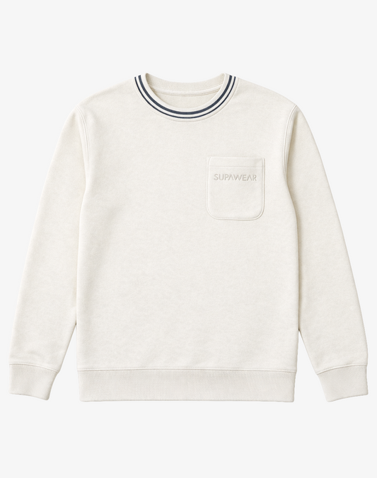 Terry Towelling Sweater - Off White