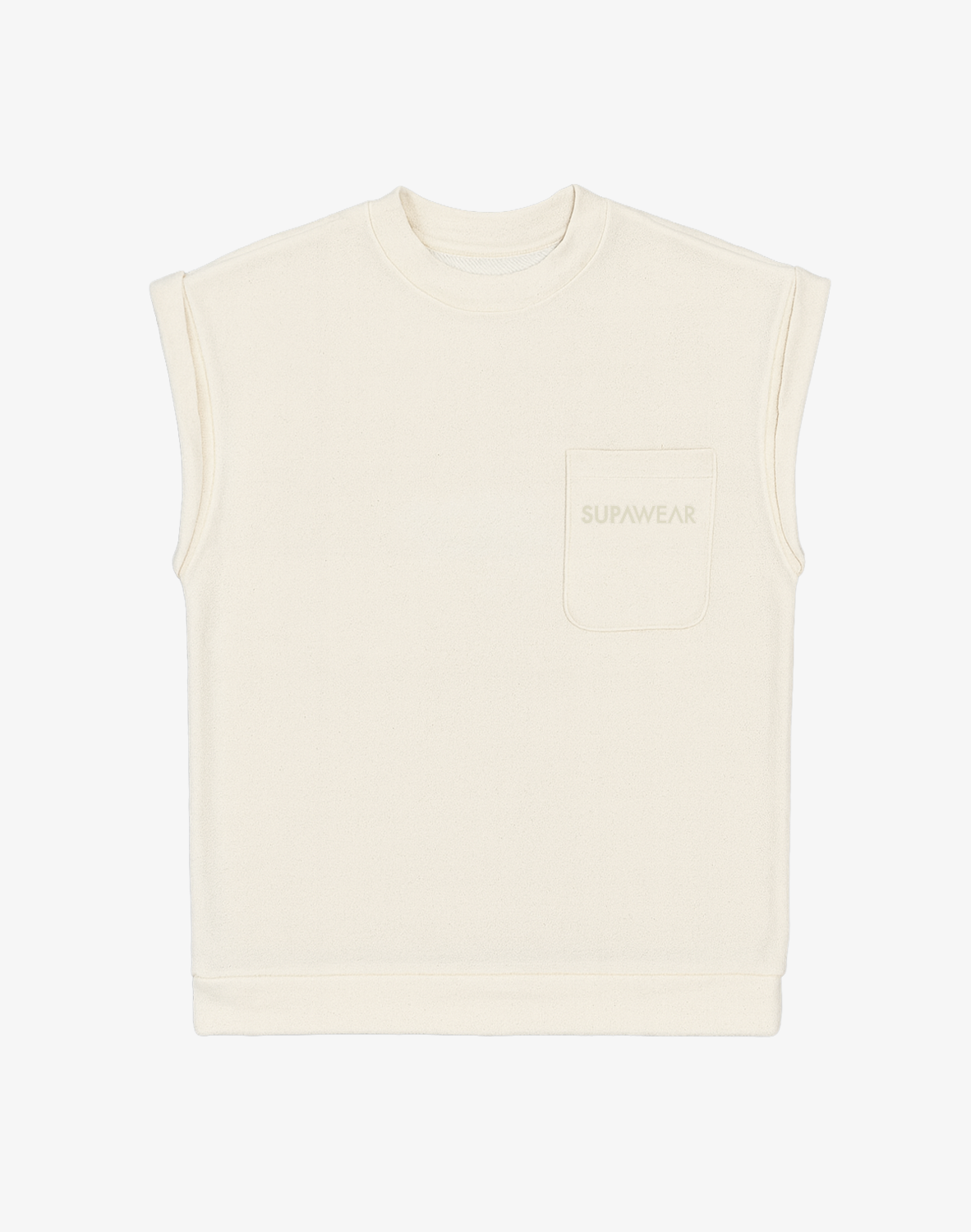 Terry Towelling Tank - Off White