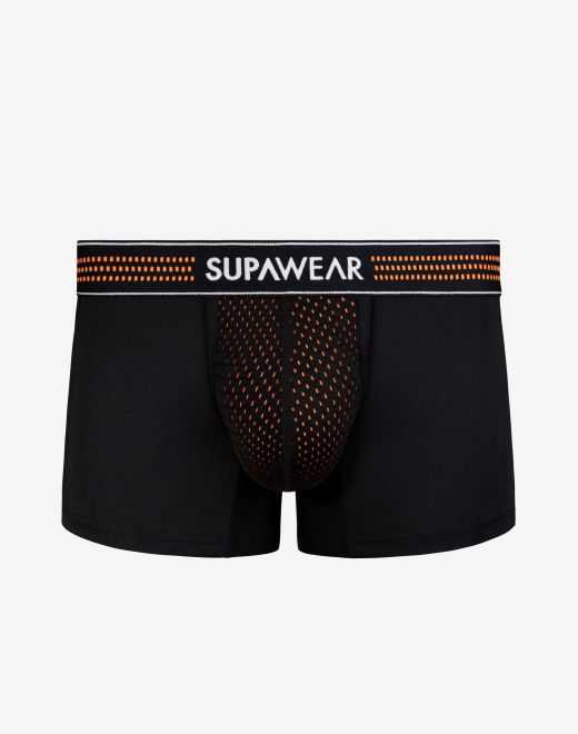 Neon Mesh Trunk Underwear - Neon Orange