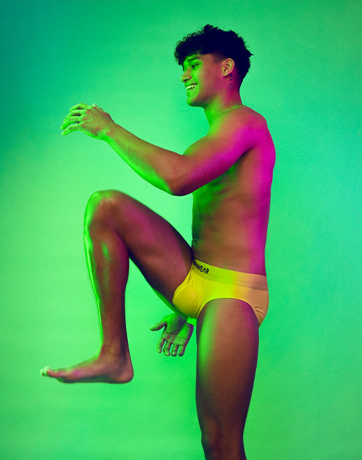 Neon Brief Underwear - Cyber Lime