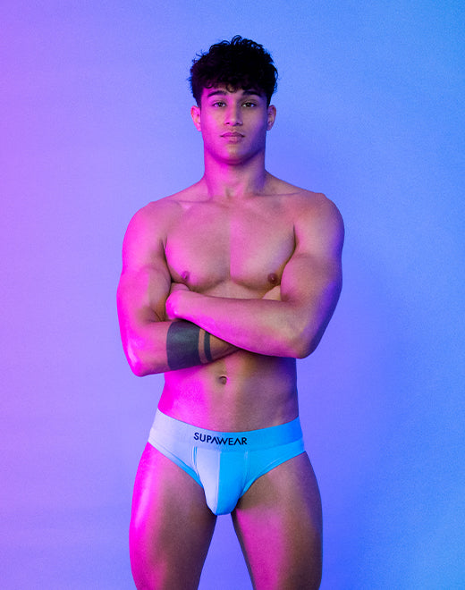 Neon Brief Underwear - Neon Blue