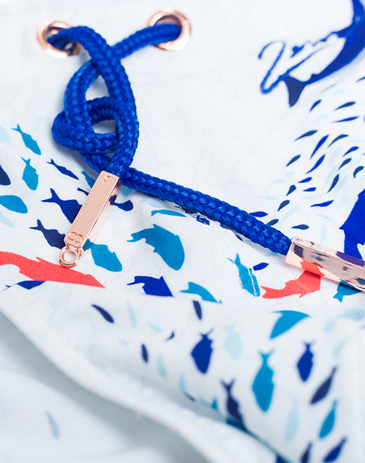 V20 Printed Swim Brief - Seascape White