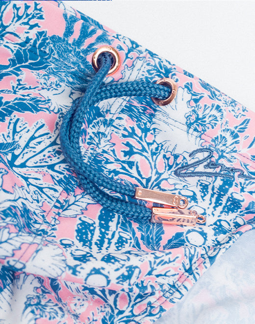 V20 Printed Swim Brief - Coral Teal