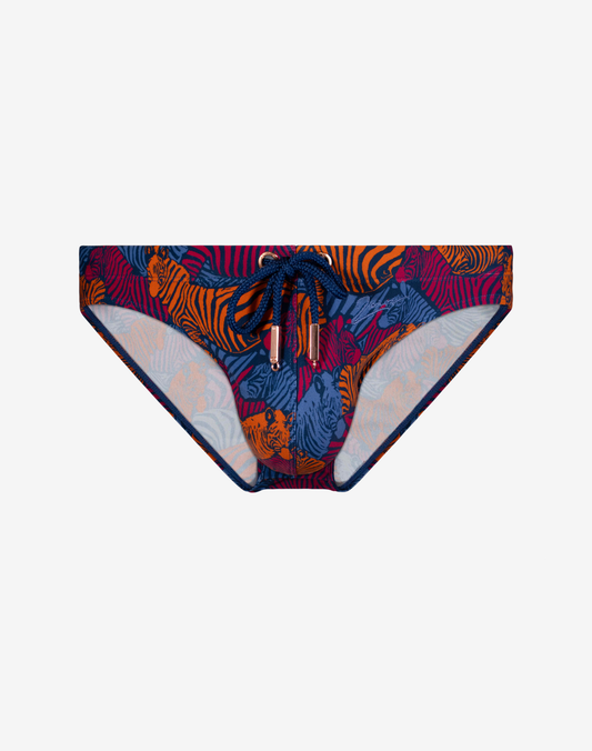 V20 Printed Swim Brief - Stallion Navy