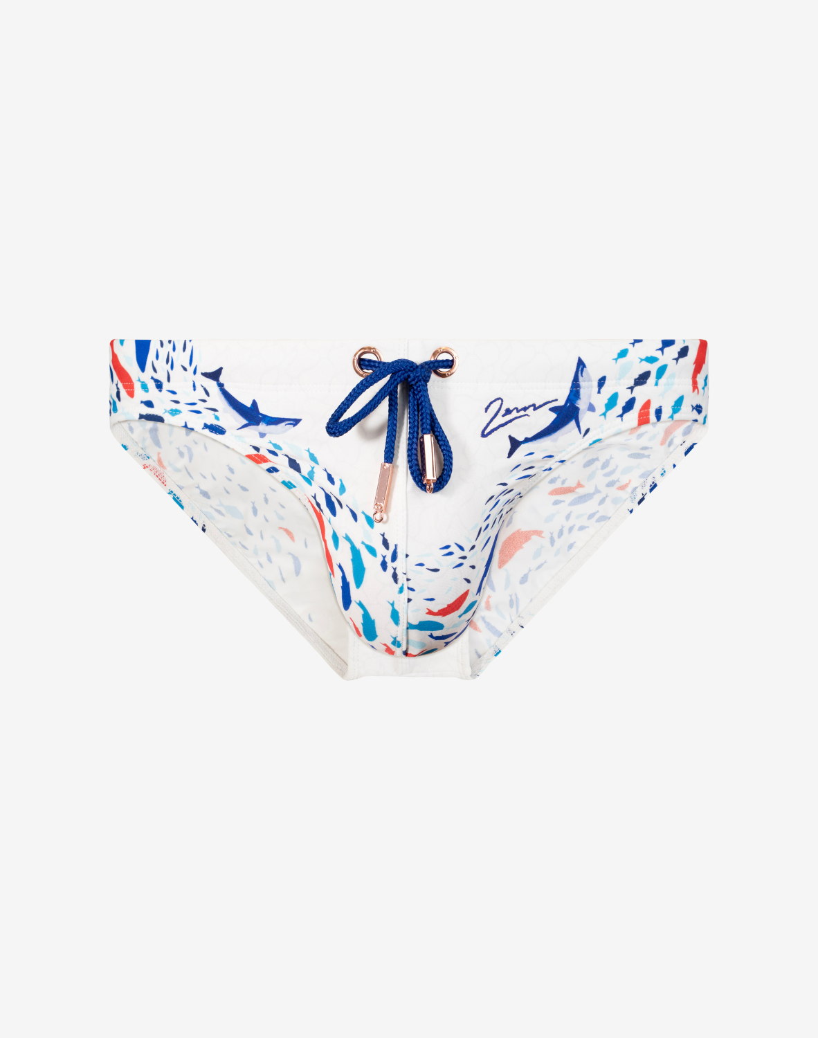 V20 Printed Swim Brief - Seascape White