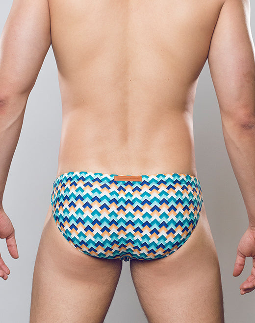 V20 Printed Swim Brief - Chevy Blue
