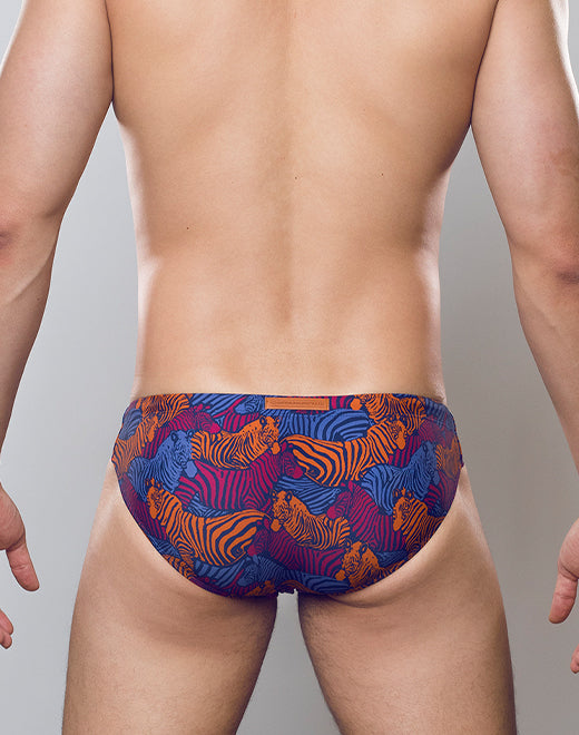 V20 Printed Swim Brief - Stallion Navy