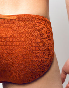 V30 Textured Swim Brief - Signet Carmine