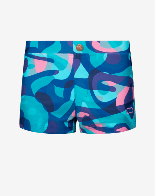 V60 Bondi Print Swim Trunks - Kai Blue