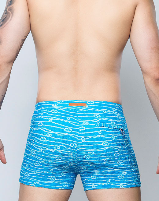 V60 Print Swim Trunks - Manrope Blue