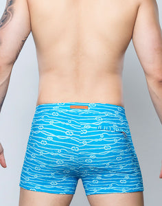 V60 Print Swim Trunks - Manrope Blue