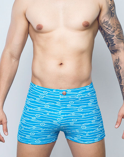 V60 Print Swim Trunks - Manrope Blue