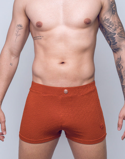 V60 Textured Swim Trunk- Signet Carmine