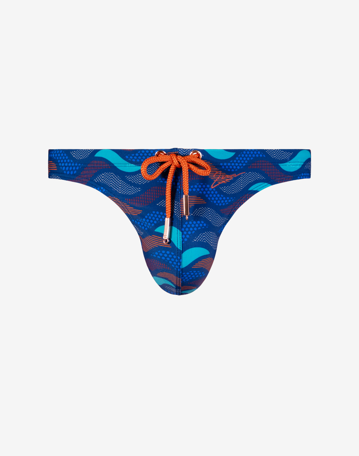V80 Print Swim Thong - Ocean Blue