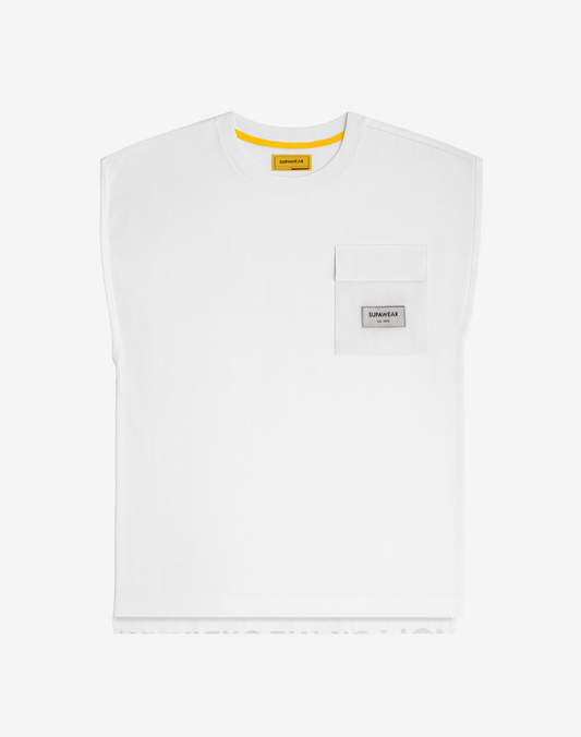 Wide-Cut Tank - White