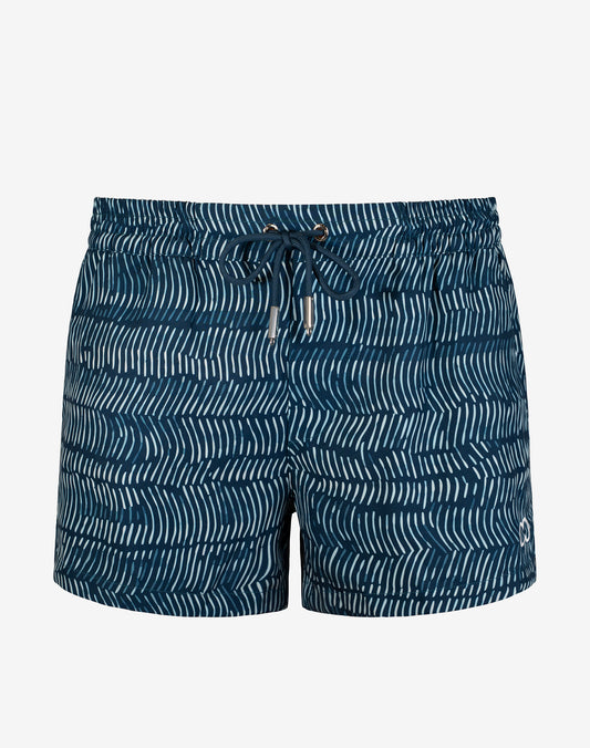 BRONTE Print Swim Shorts - Naiad Navy