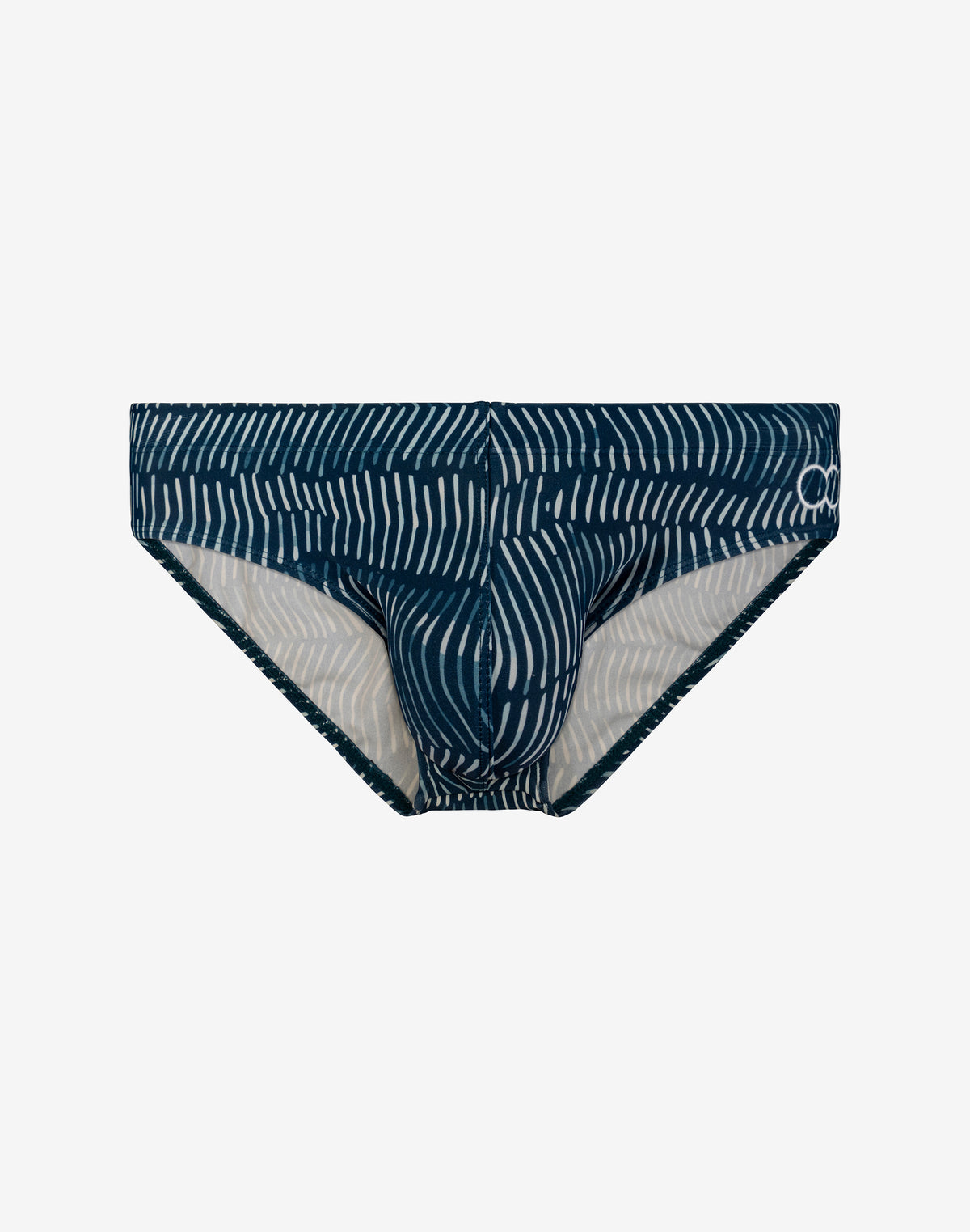 V10 Print Swim Brief - Naiad Navy