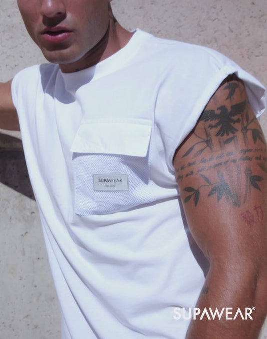 Wide-Cut Tank - White