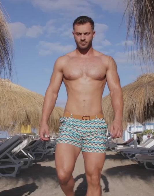 Printed Bondi Shorts - Chevy Blue
