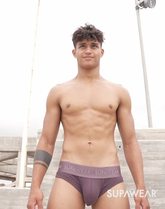 Ribbed Brief Underwear - Peppercorn