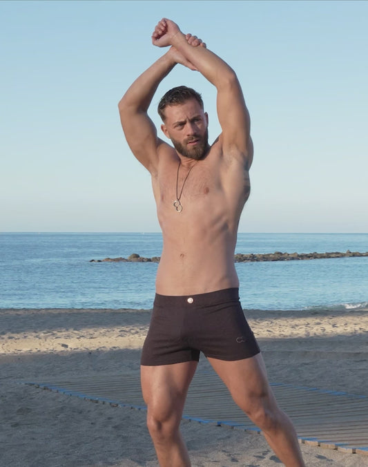 V60 Textured Swim Trunk- Signet Black