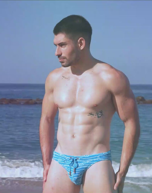 V20 Printed Swim Brief - Manrope Blue