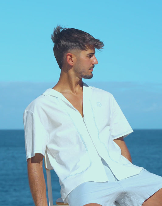 Santorini Shirt - White/Navy