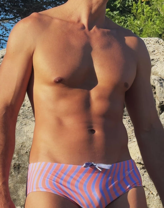 V40 Printed Swim Sunga - Dolce Purple