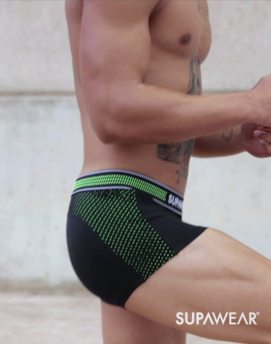 Neon Mesh Trunk Underwear - Neon Green