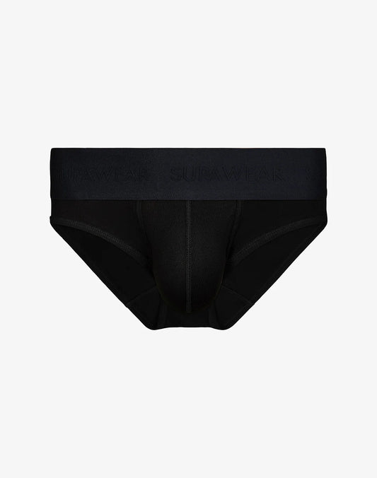 Ribbed Brief Underwear - Black