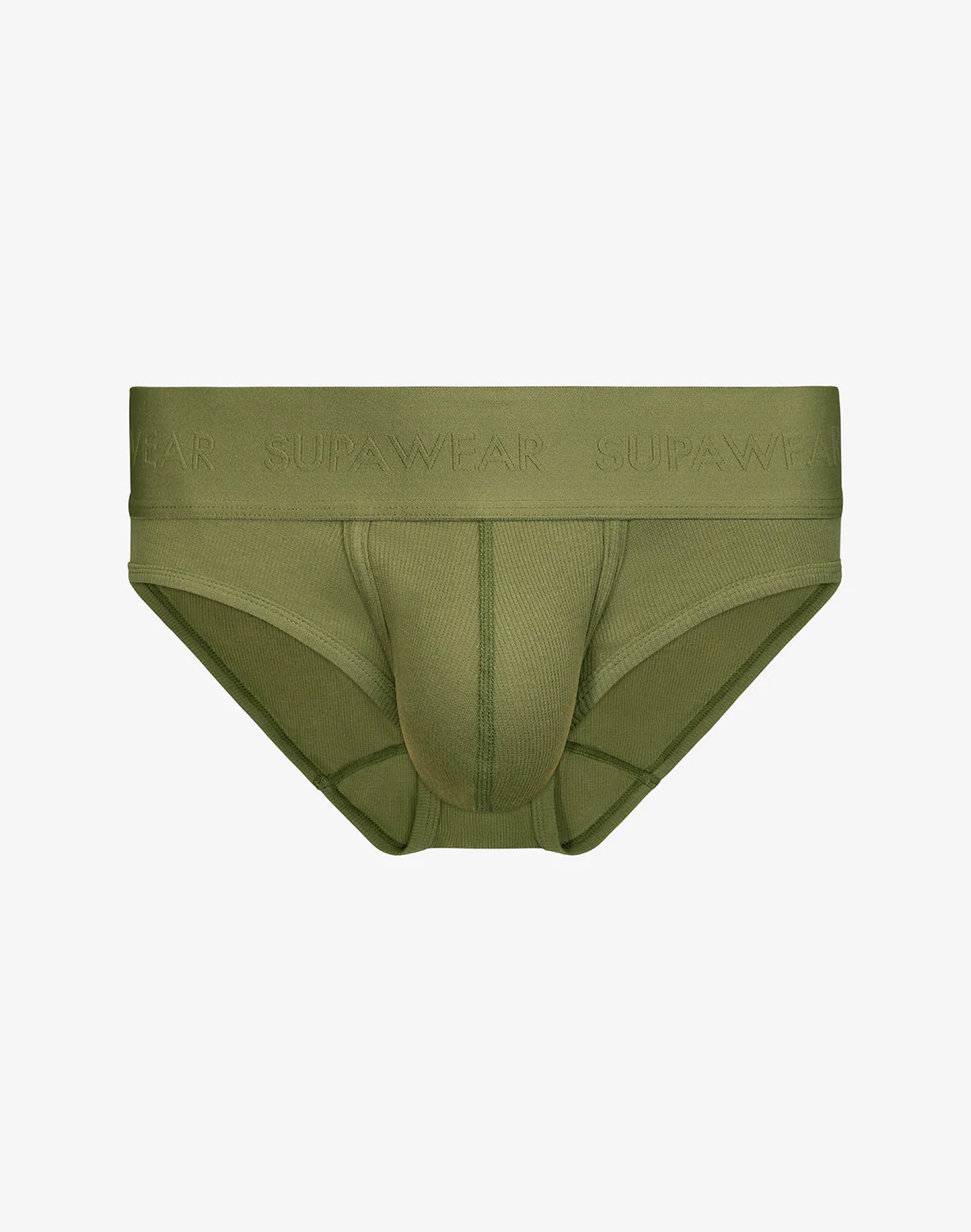 Ribbed Brief Underwear - Green