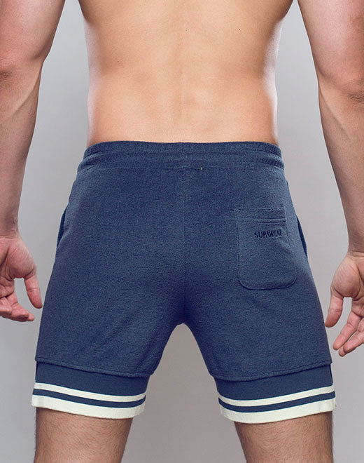 Terry Towelling Shorts  -  Navy