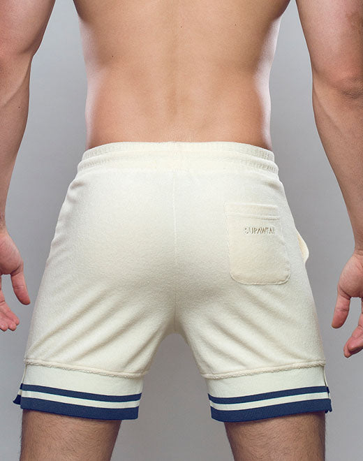 Terry Towelling Shorts  -  Off White