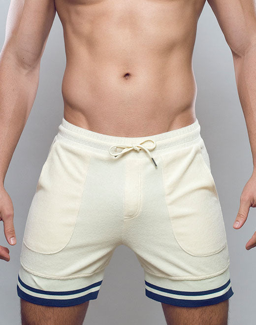 Terry Towelling Shorts  -  Off White